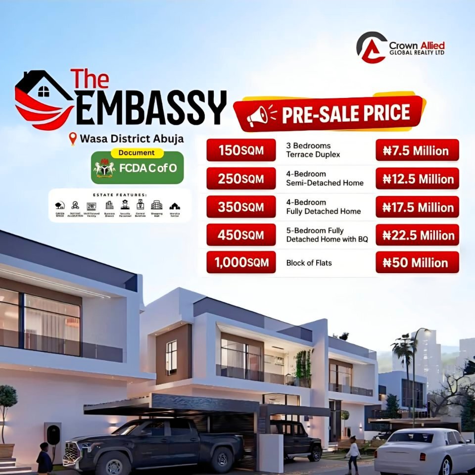THE EMBASSY ESTATE PLOTS APO WASSA - 1