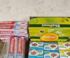 Soaps and toothpaste